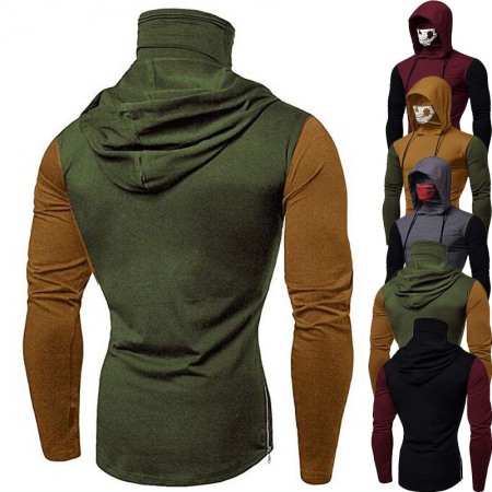 Print Hooded Personalized Men's Long Sleeve T-Shirt